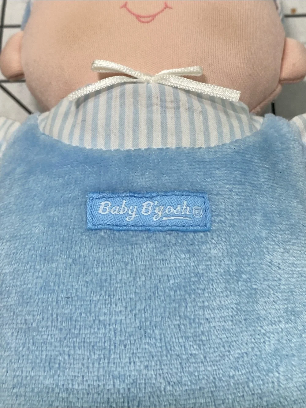 Osh Kosh B'Gosh Baby Plush Soft Doll Blue Boy Blonde Kids Vintage Stuffed